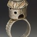 silver castle ring, artisan jewelry, eco friendly, hobbit house, hut, made in america