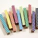 Clothespins. Set of Ten. Rainbow Chevron.