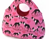 Pink Kissing Boston Terrier Bracelet Bag
