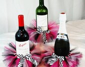 Hot Pink Zebra Bottle Tutu Party Pack of 3 - Fits A Wide Range of Bottles