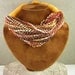 textile necklace skinny scarf necklace scarf scarflette ethnic inspired in earthy rainbow repurposed textiles curationnation therougett