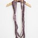 Scarf necklace loops infinity scarf neck wrap neck warmer tricot cords scarf knit necklace purple blend curationnation