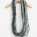 LAST ONE Scarf necklace loop scarf infinity neck wrap neck warmer knit grey black ombre knit necklace fall winter curationnation