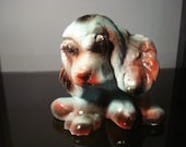 Vintage Chalkware Carnival Prize Blue Cocker Spaniel