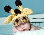 CROCHET Hat PATTERN Giraffe Beanie (All sizes included)