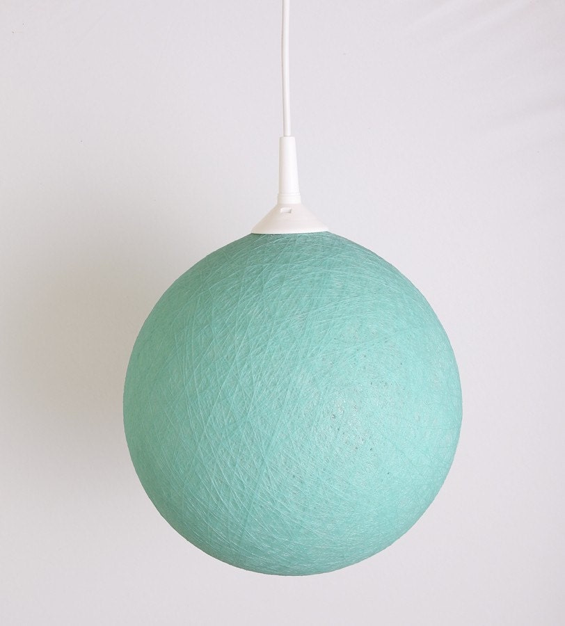 Handmade lamp, lamp shade, pendant light, hanging lamp, lighting, lamp, interior accent Cool Mint by FiligreeCreations on Etsy