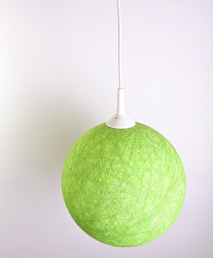Handmade lamp, lighting, pendant light, hanging lamp, lamp shade, lamp, Contemporary design Spring Green by FiligreeCreations on Etsy