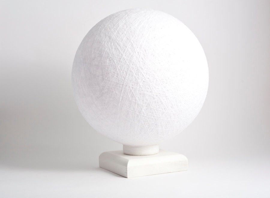 Handmade lamp, table lamp, accent lamp, night light Snow White, large size, Contemporary design interior accent by FiligreeCreations on Etsy
