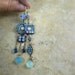Elysium Asymmetrical Mismatch Earrings - Bohemian Wedding - Boho Chic - Micro Mosaic Earrings - Unique Blue Earrings