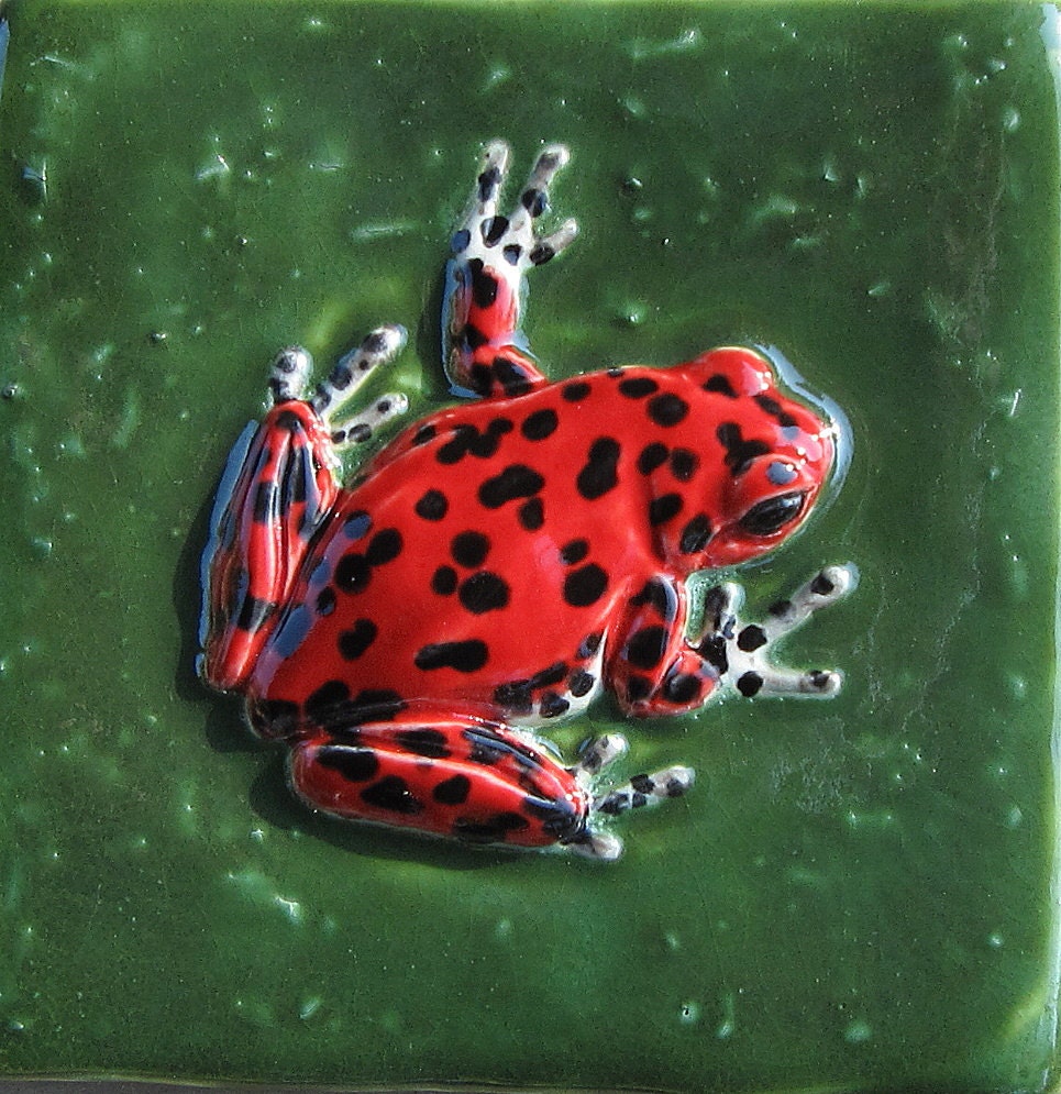 4x4 Strawberry Poison Dart Frog Tile