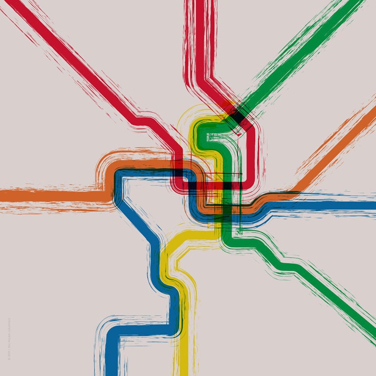 Washington DC Metro Gallery Wrap Canvas - 40x40