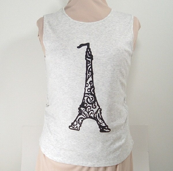 FILIGREE EIFFEL White Sleeveless Tee