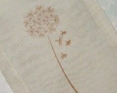 6 muslin drawstring bags dandelion puff 4x6 inch muslin drawstring bags