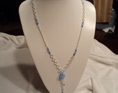 Long swarovski crystal ball necklace