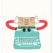 Aqua Robot - Personalised Typewriter Decor Print for Nursery, Play Room, Home