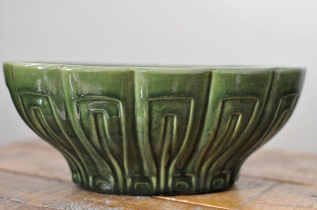 Vintage Haeger Pottery Green Planter