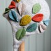 Spring Leaves Eco Cashmere Bootie and Hat Set 0-12 month size//Made by Custom Order
