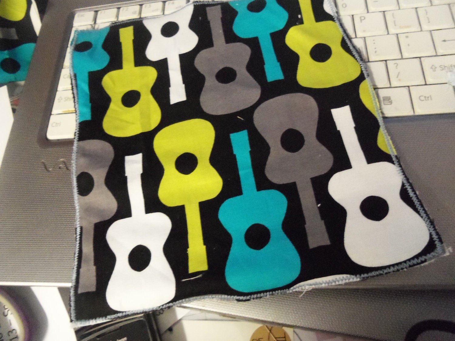 Guitar Wash Cloths, wash cloths, cloth wipes, kids, boys