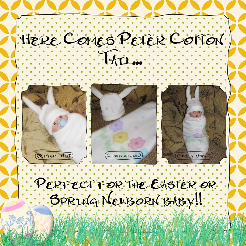 Tiny Tot Swaddle Cocoon - Baby BunBun - FREE SHIPPING (usps standard ground in US)