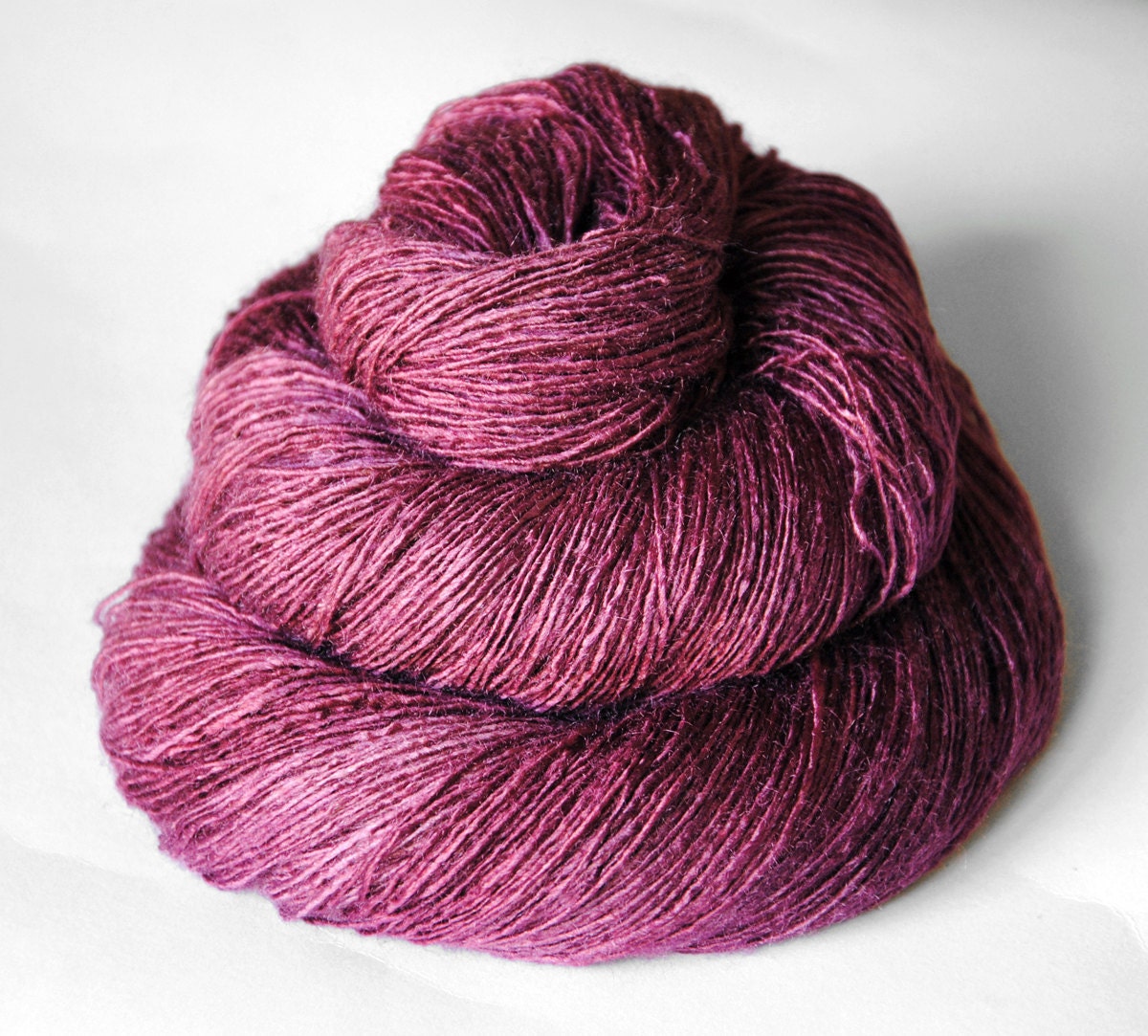 Fuchsia ceasing to be - Tussah Silk Yarn Lace weight