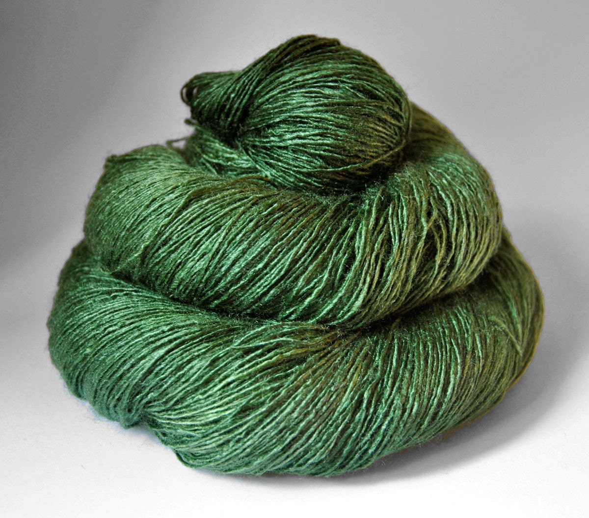 St. Patrick's day parade gone awry - Tussah Silk Yarn Lace weight