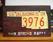Miniature License Plate Map of YOUR State
