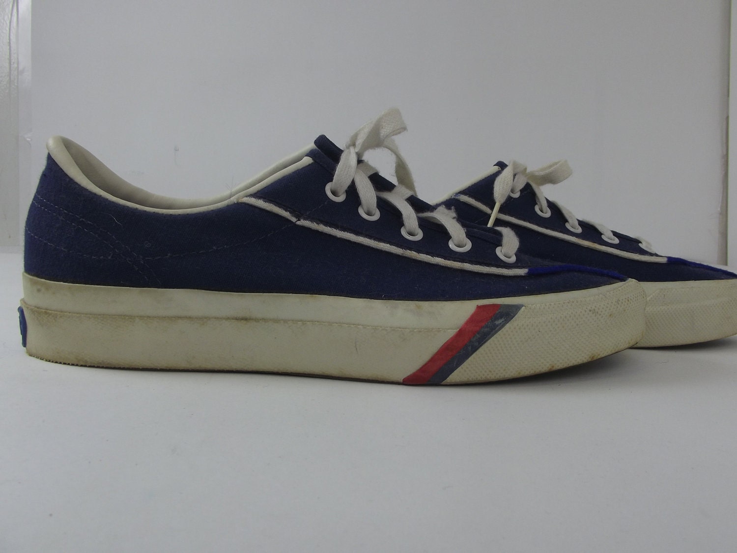 Vintage Pro Keds SUPER LO Navy Canvas Ladies Sz 8 - 8.5