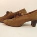 1930s 40s SPECTATOR BROGUE Walking Shoes Camel Suede in a  Desirable Size 9