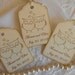 Personalized - Vintage Wedding Wish Tree/Favor Tags -  Owls in Love