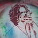 Brandon Boyd of Incubus music pop art stencil & spray paint on vinyl record by Rainbow Alternative on Etsy