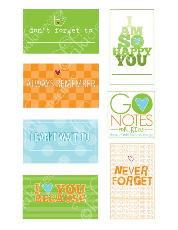Go Notes-Love notes for Kids- BOYS PACK