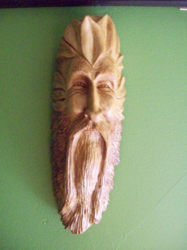 handmade hand carved wood spirit sculpture