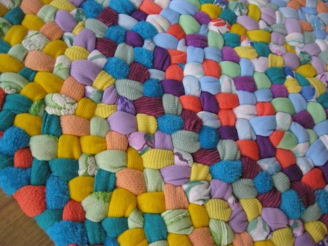 Made to Order Handmade Braided Rug in Pastels from recycled cotton