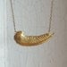 Eos // Brass Feather Necklace - Standard Length