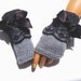 Gray Half Finger- Fingerless Gloves