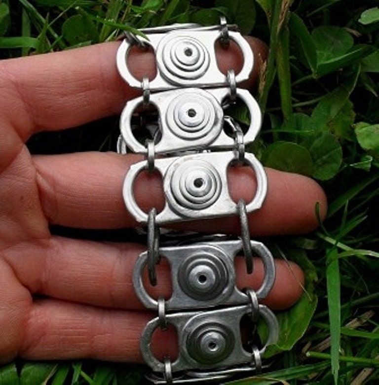 Chunky Recycled Metal Ring-pull Bracelet