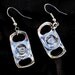 Recycled ring pull tab dangle Earrings