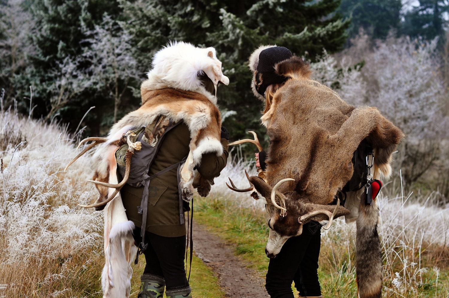 RESERVED - Full Pelt Genuine Mule Deer Headdress with Mounted Head