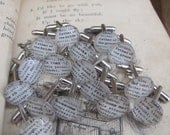 Nine Pre-Designed Cuff Link Sets Dictionary Glass Gem Personalized for Groom, Groomsman, Best Man, Father, Grandfather, Uncle