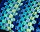 Crochet Granny Square Afghan, Ocean Blanket
