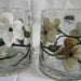 Hand painted Coffee Mugs with ivory dogwood flower