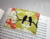 Magnetic Bookmark, Woodland Love Birds, Avocado Damask, Orange Flowers