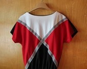 Vintage Womens 80s Era Baggy Blouse