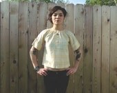 1960s Yellow Plaid Bogo Top - Women's Size Extra Small