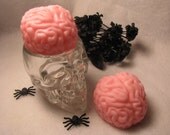 Braaaains Soap ..set of 2 with spooky gift wrap (choose your color and scent) Zombie, Scientist, Anatomy