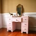 Pink Vintage Vanity Desk. Bohemian Chic. Boudoir. Shabby Chic. Boho. Girls Bedroom. Pastel Pink. Cottage. Little Girl Easter Birthday.