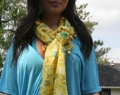 Pom Pom Scarf: Yellow Bounding Deers