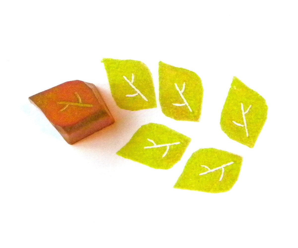 Small leaf rubber stamp handmade