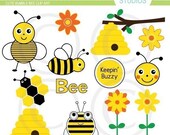 Bumble Bee Elements Art Set