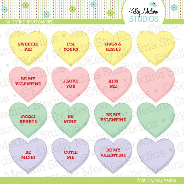 valentine hearts candy